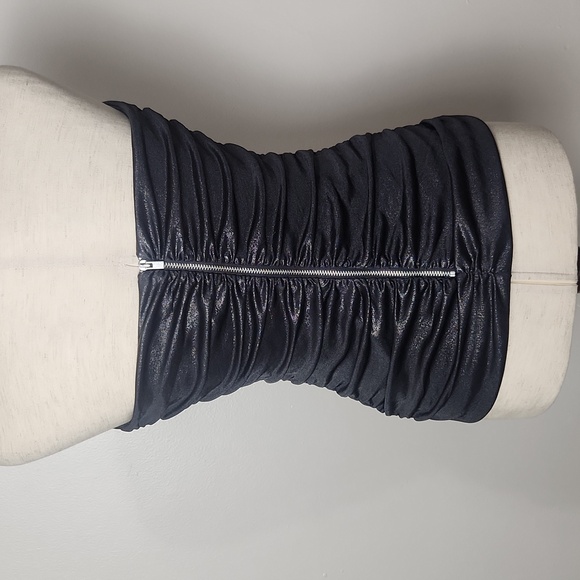 Express Ruched Tube Cocktail Metallic Top - Picture 5 of 15